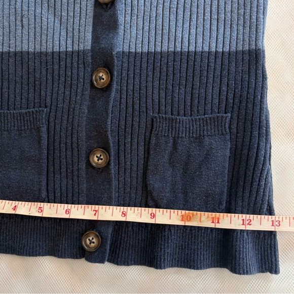 Denver Hayes Multi-Blue Ribbed Cardigan - Picture 5 of 8